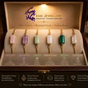 Single Gemstone Cylinder Charms Bracelet Fashion Thin Chain Adjustable Bracelets