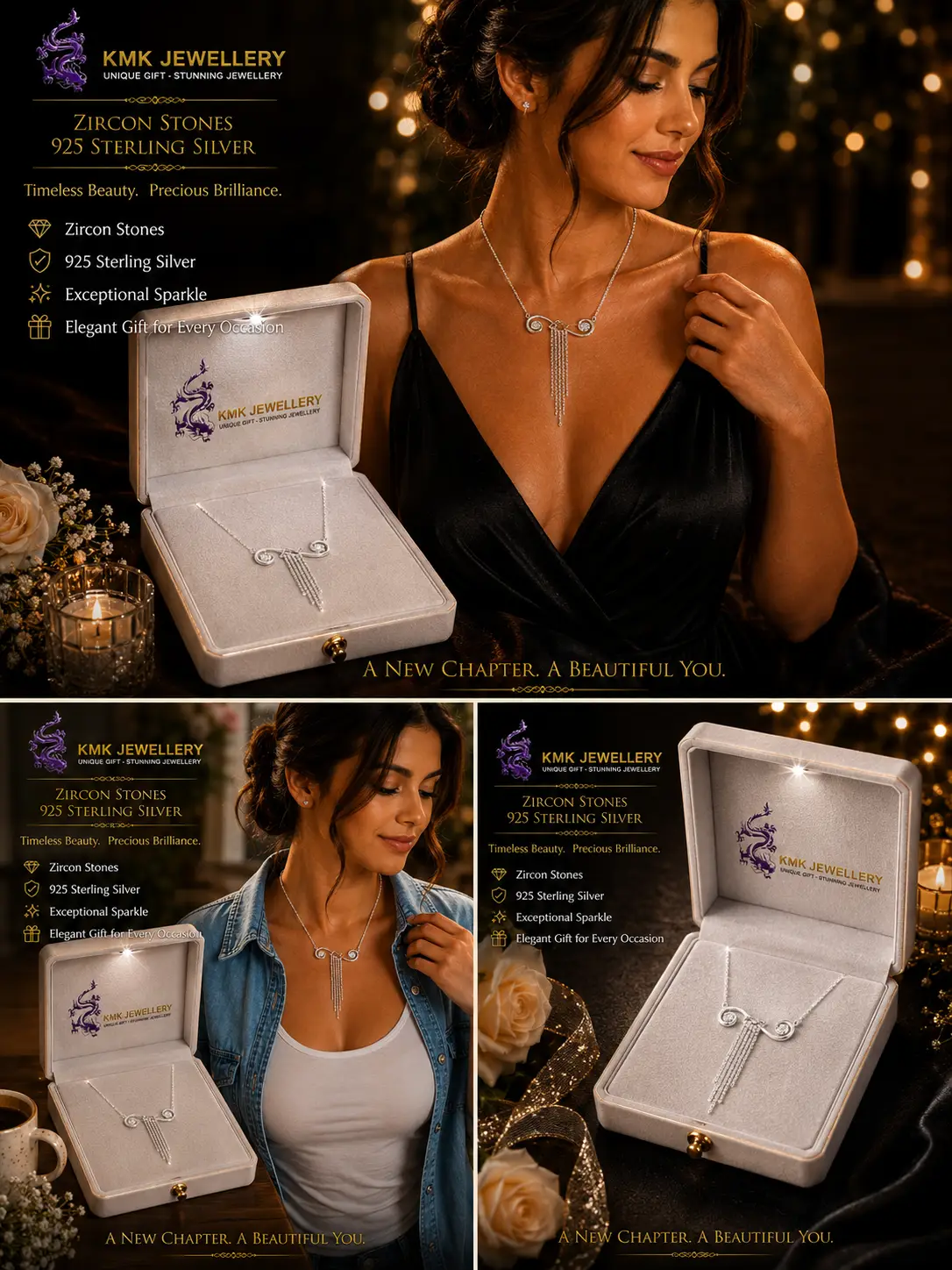 Private Collection - Geographic 925 Sterling Silver Necklace