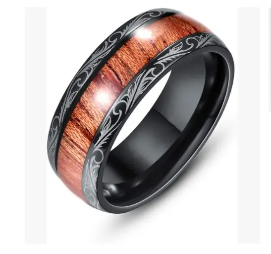 Vintage High-grade Elegant Ring National Style Aristocratic Black Phoenix Figure Wood Grain Dragon Ring for Men - Image 6