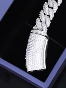 Mens and Women 925 Sterling Silver Full Iced Out 6mm 9mm 13mm Wide Bracelet VVS Moissanite Cuban Link Chain - Image 3