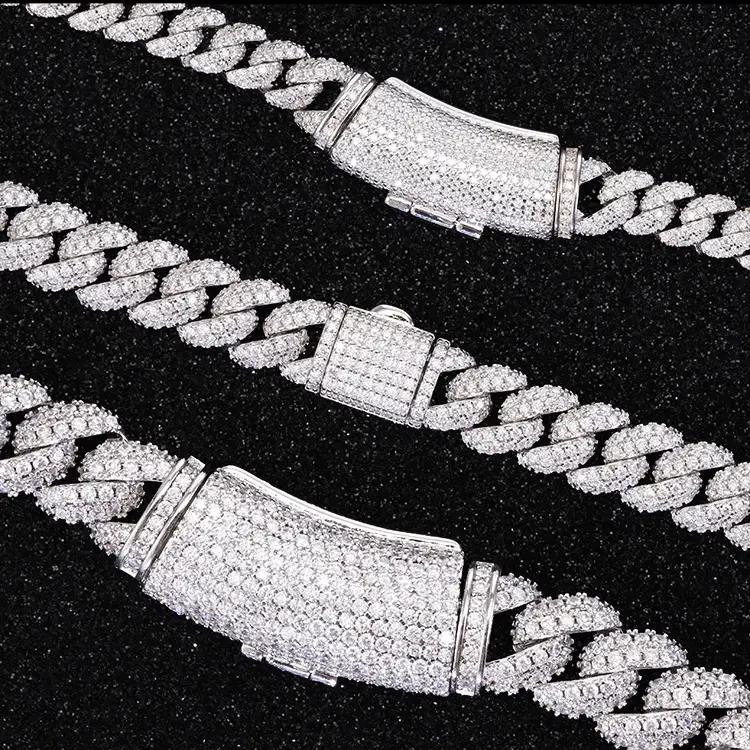 Mens and Women 925 Sterling Silver Full Iced Out 6mm 9mm 13mm Wide Bracelet VVS Moissanite Cuban Link Chain - Image 5