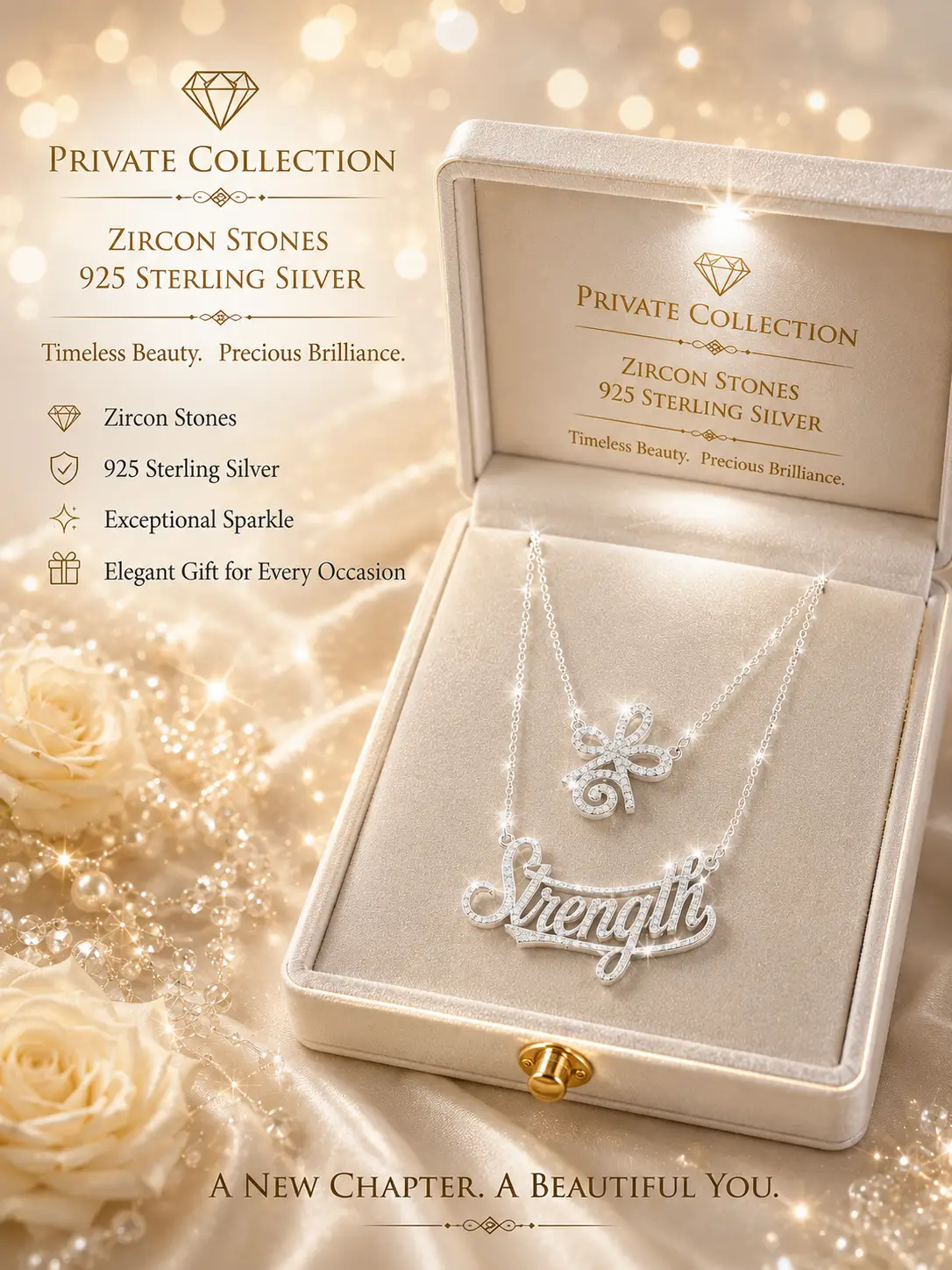 Private Collection - Symbol and Name of Strength and 925 Sterling Silver