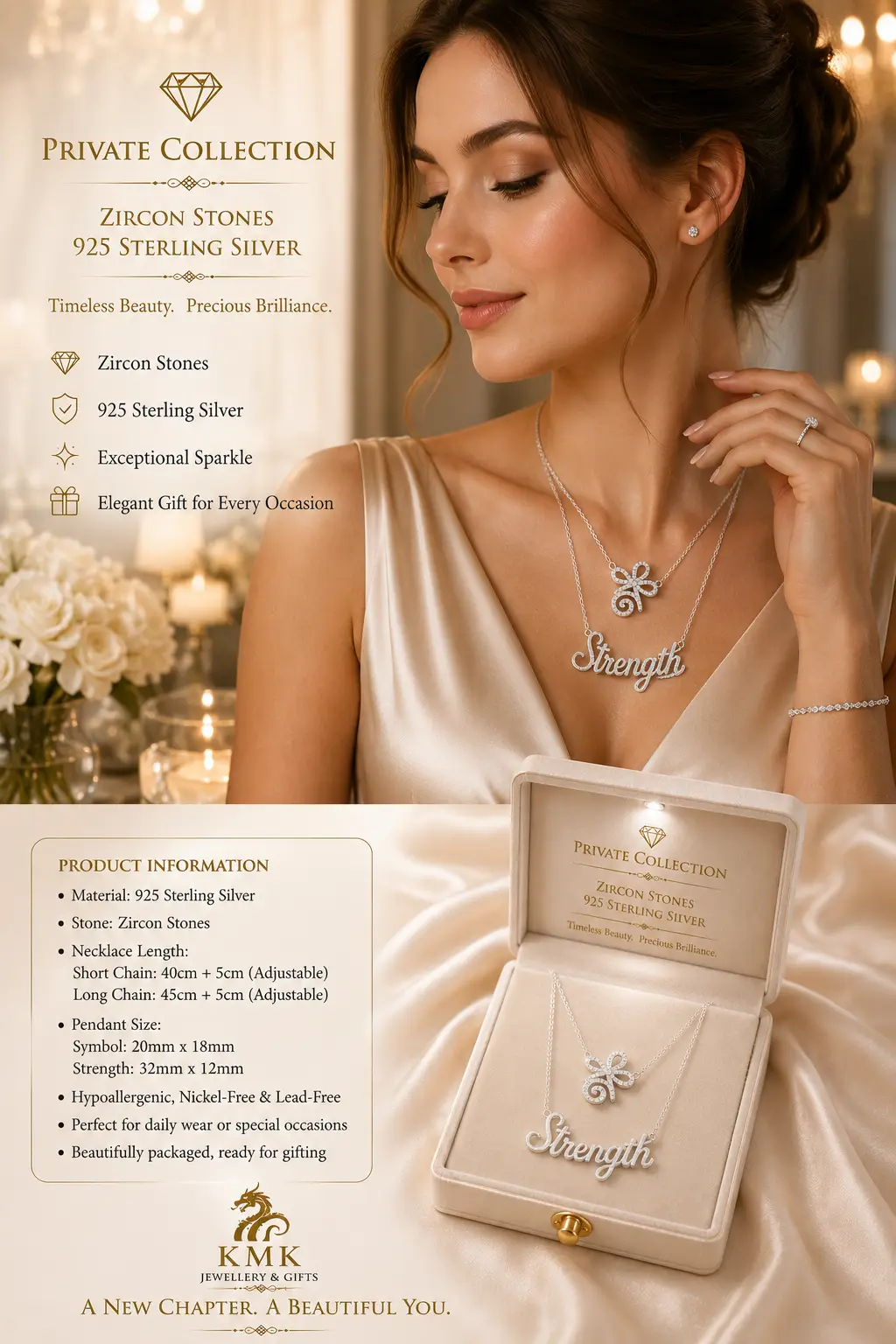 Private Collection - Symbol and Name of Strength and 925 Sterling Silver - Image 2