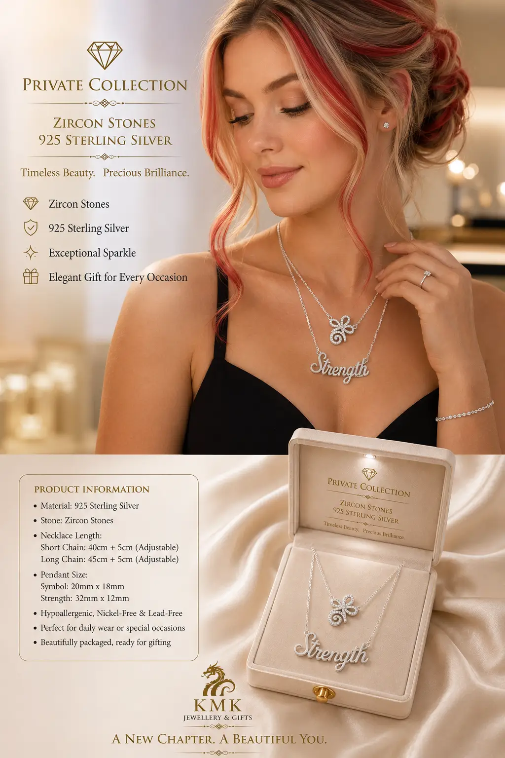 Private Collection - Symbol and Name of Strength and 925 Sterling Silver - Image 4