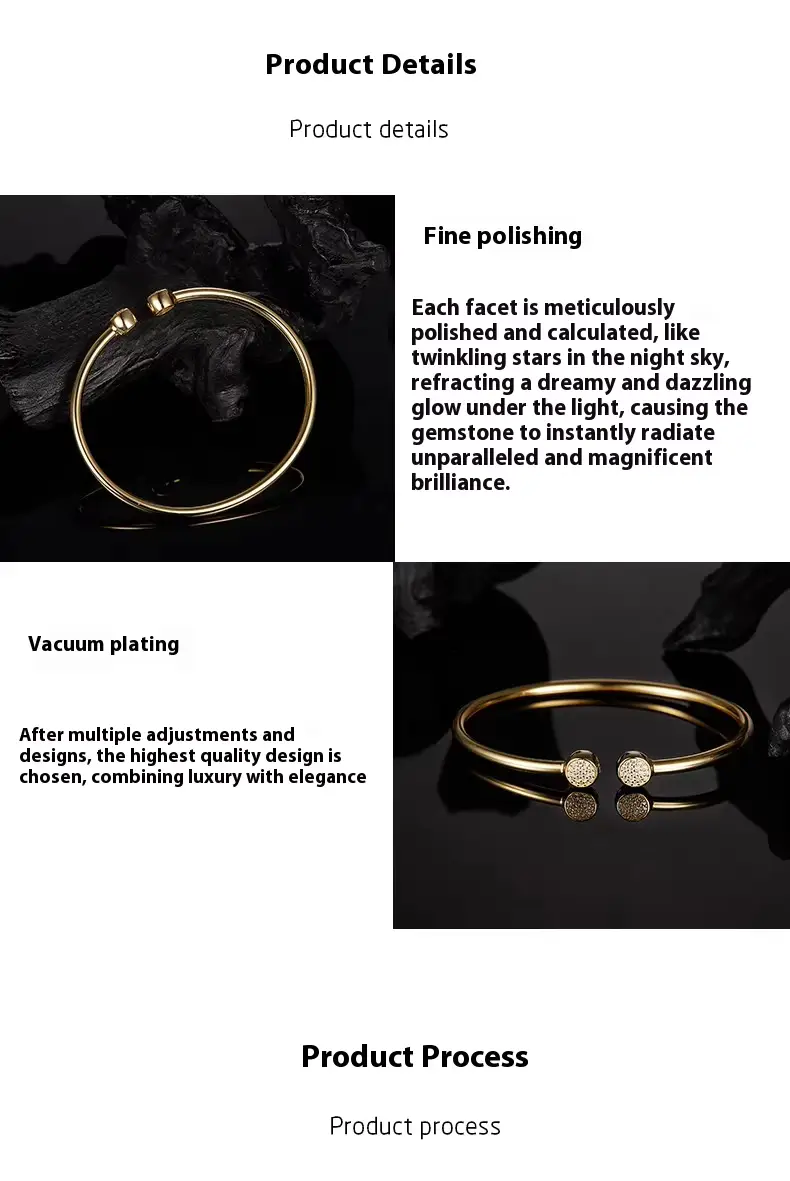Fine Jewellery 925 Silver Inlaid Moissanite Bracelet Gold Plated Opening Bangle - Image 14