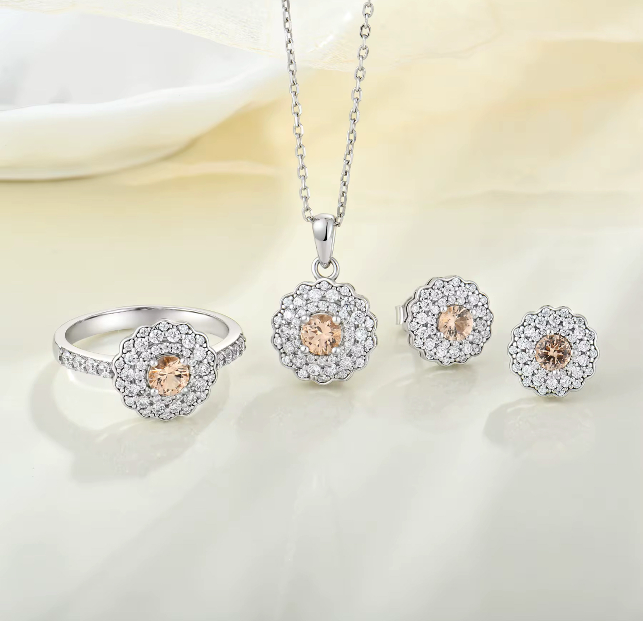 925 Silver Pendants Earrings Rings Wedding Jewellery Luxury Original - Image 7