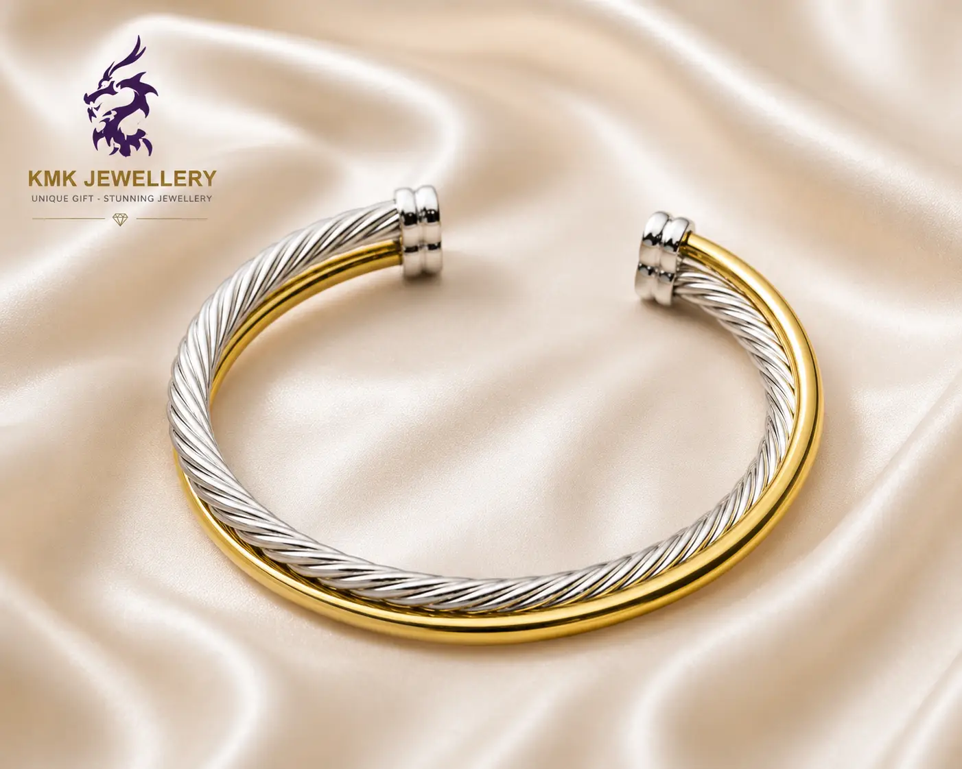 Designer 925 Sterling Silver Bangle 7.5mm Vintage Cable Bangle - Image 6