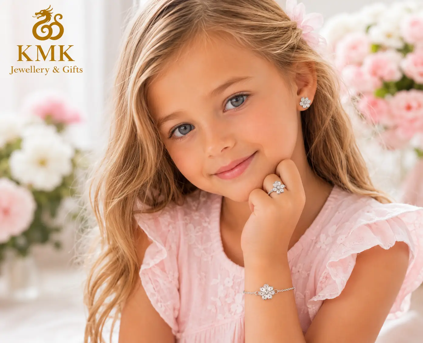 925 Sterling Silver Clear Flower Jewellery Collection for Young Girls - Image 5