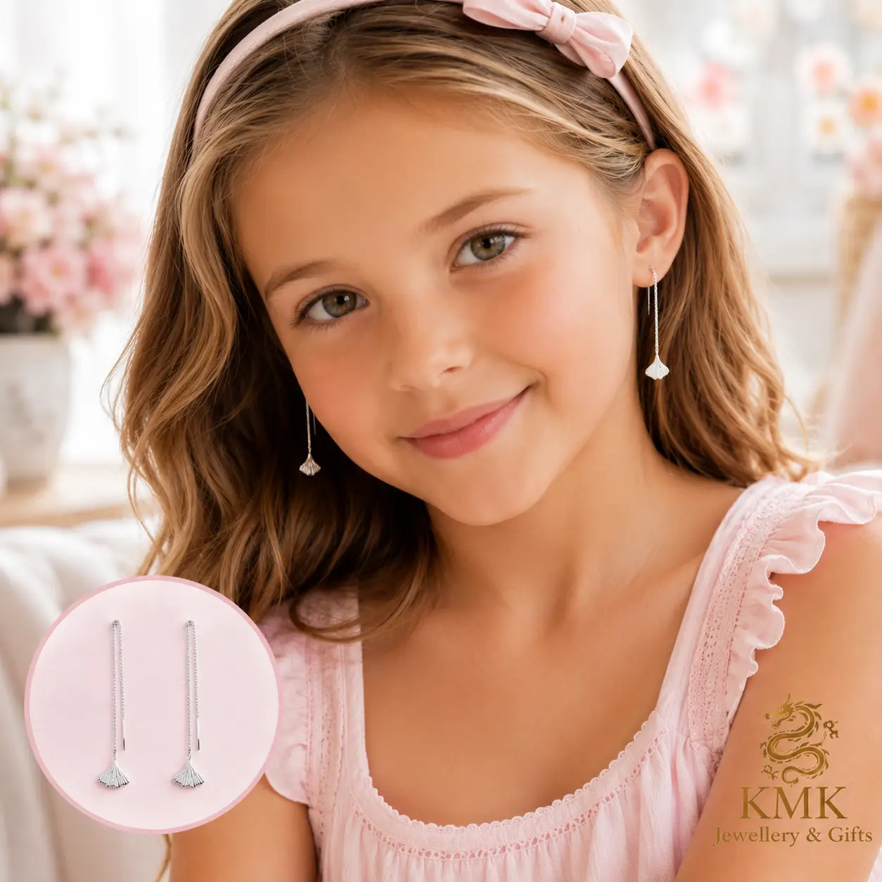 925 Sterling Silver Leafy Jewellery Set for Young Girls - Image 3