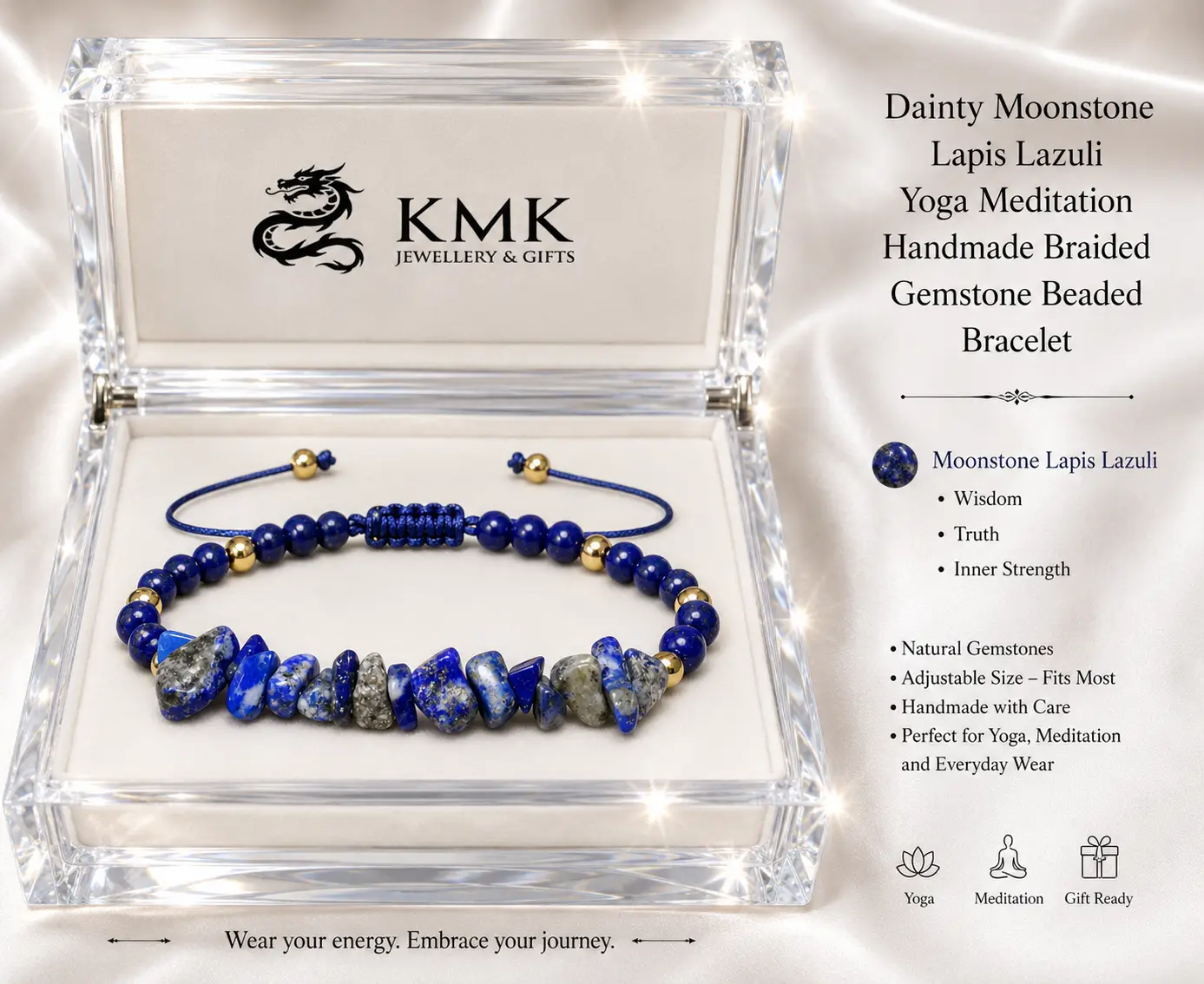 Dainty Moonstone Natural Gemstone Bracelet Collection for Women - Image 6