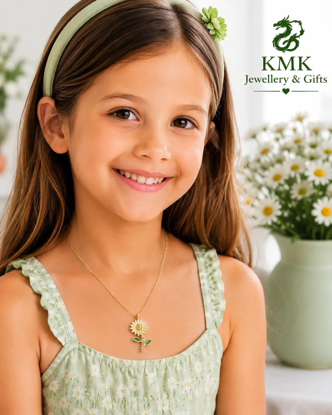 925 Sterling Silver Gold Plated CZ Sunflower Jewellery Collection for Girls - Image 7