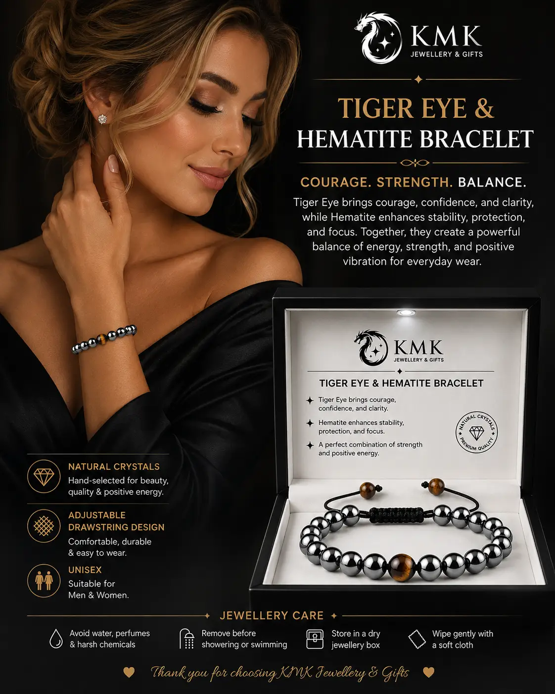 Vintage Eye Stone Bracelet Personalised Handicraft for Men Fashion Jewellery Bangles - Image 2