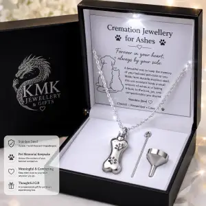 Cremation Jewellery for Ashes Silver Urn Necklace – Bone Keepsake Locket Pendant
