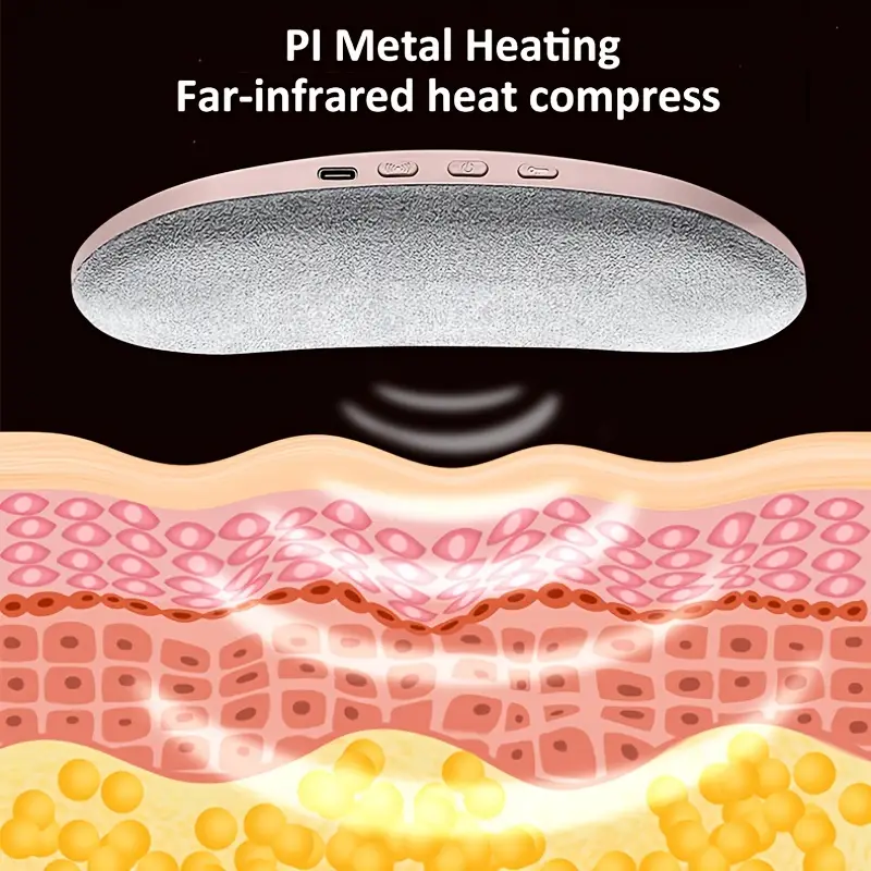 Hot Compress Vibration Abdominal Massage Instrument Stomach Pain Cold Smart Relieve Period Cramp Pain Heating Warm Palace Belt - Image 7