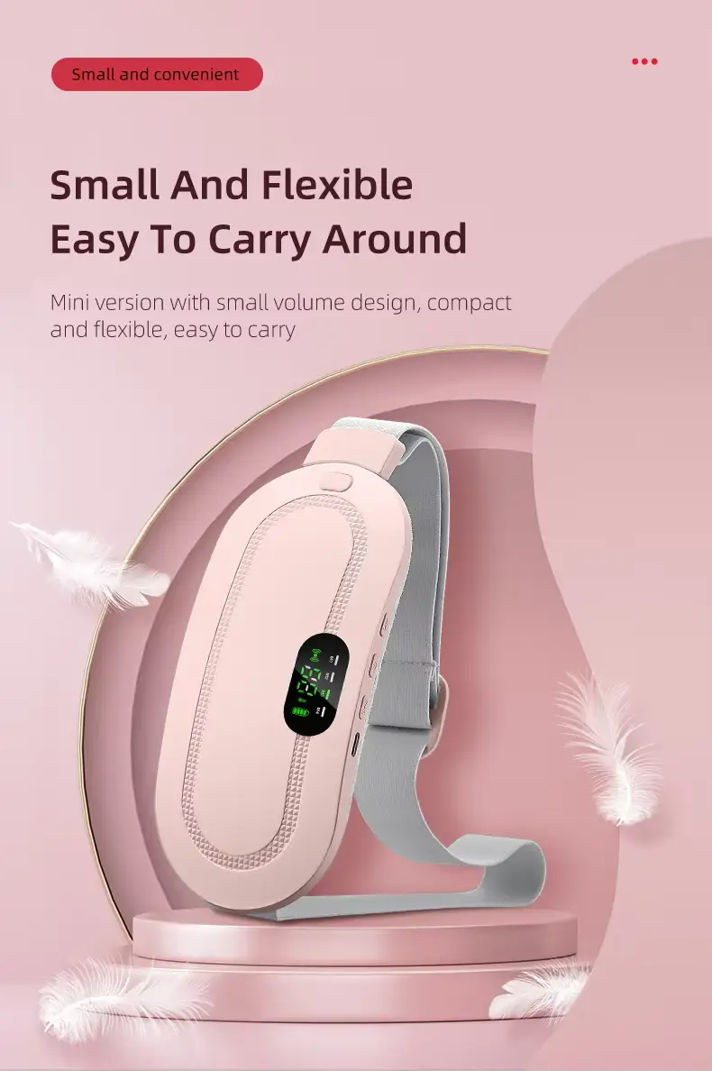 Hot Compress Vibration Abdominal Massage Instrument Stomach Pain Cold Smart Relieve Period Cramp Pain Heating Warm Palace Belt - Image 3