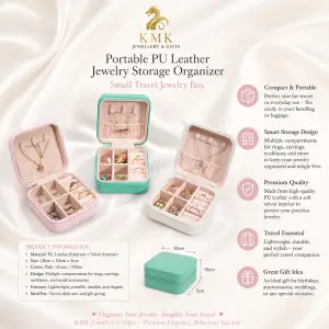 Portable PU Leather Jewellery Storage Packaging Organiser Small Travel Jewellery Box