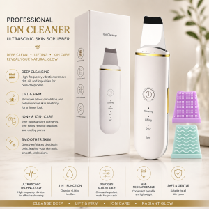 Professional Facial Dead Skin Peeling Sonic Cleaning Ultrasonic Skin Scrubber Blackhead Remover Face Spatula
