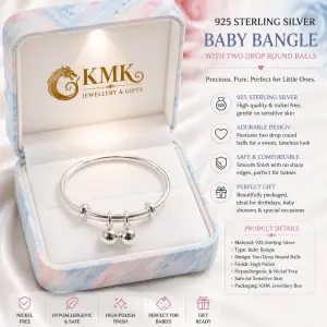 999 Sterling Silver Baby Bangles with Bells for Boys and the Girls