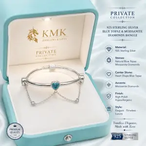 Private Collection, 925 Sterling Silver Blue Topaz Bangle
